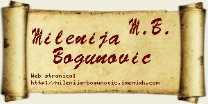 Milenija Bogunović vizit kartica